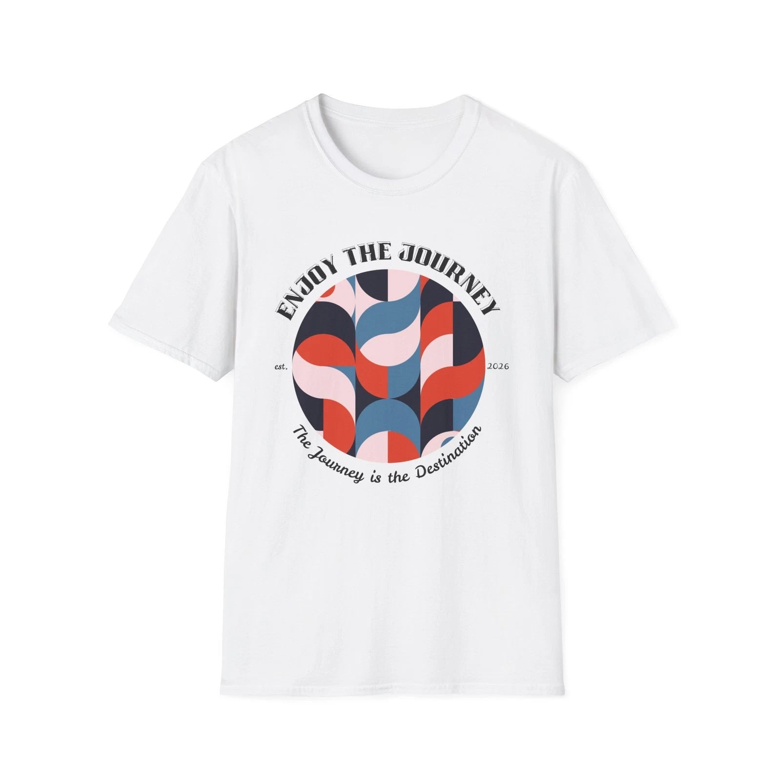 Enjoy the Journey abstract geometric tee | T-Shirt