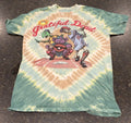 Grateful Dead Liquid Blue Tie Dye T Shirt Mens Large Baseball Steal Your Base