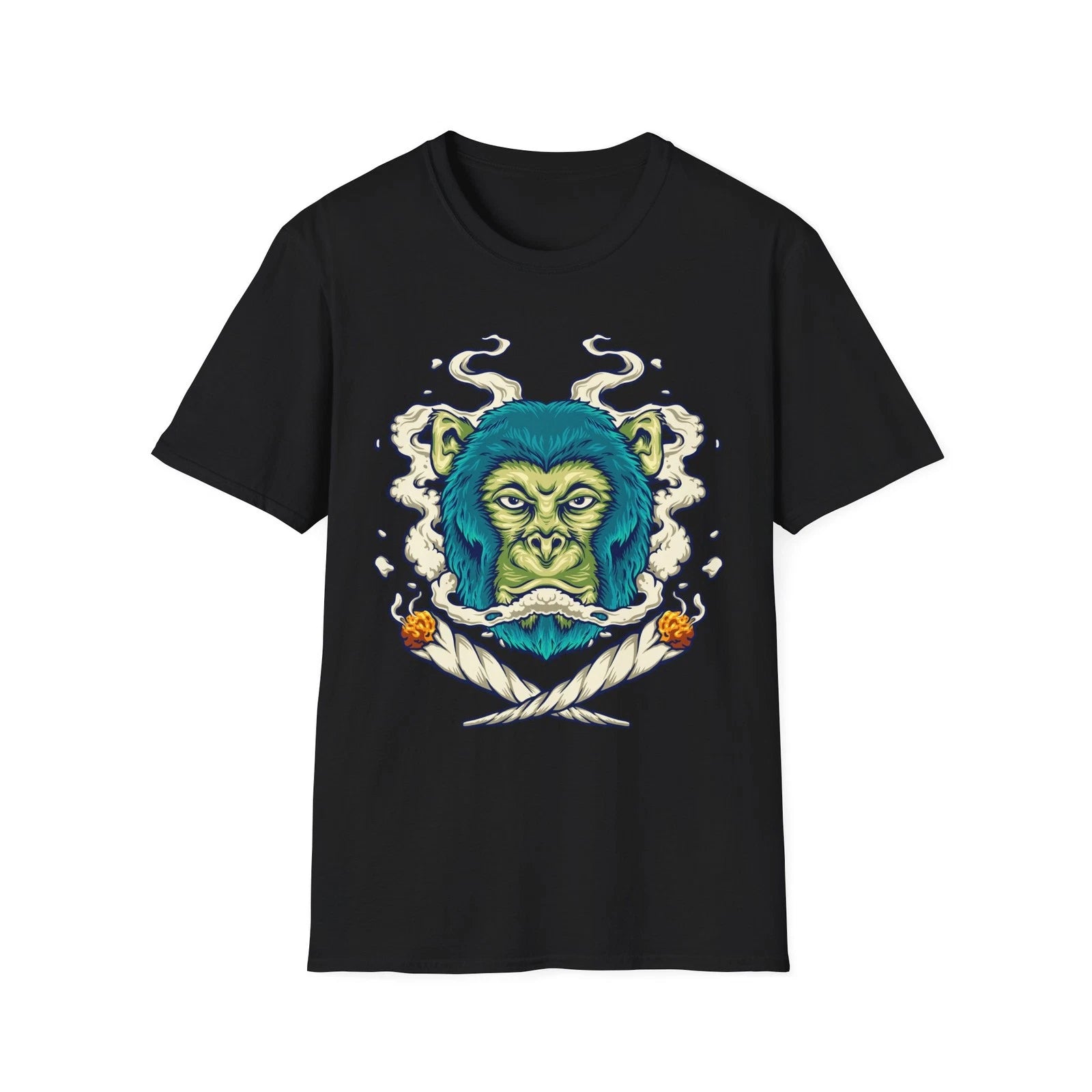 Cool Gorilla Graphic T-Shirt, Unisex Tee, Smoking Design, Gift