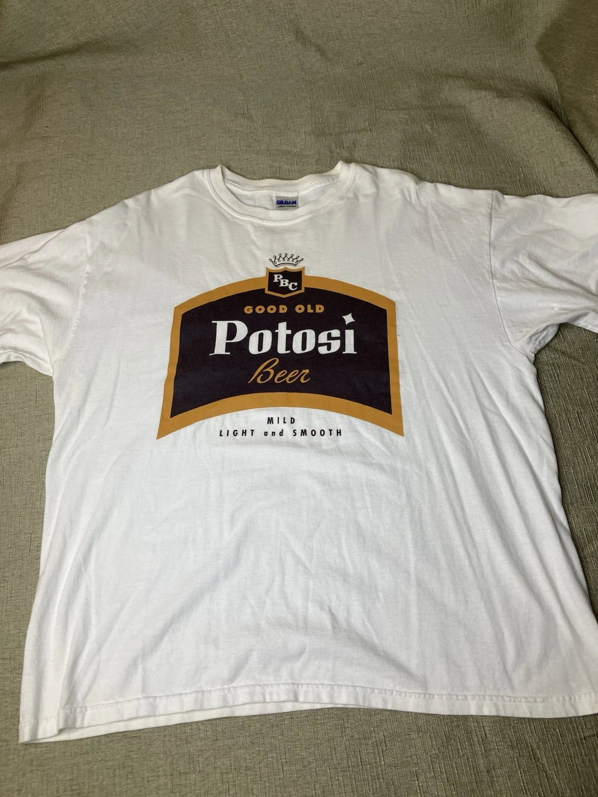 Vintage Good Old Potosi Beer T Shirt Gildan Men’s XL White