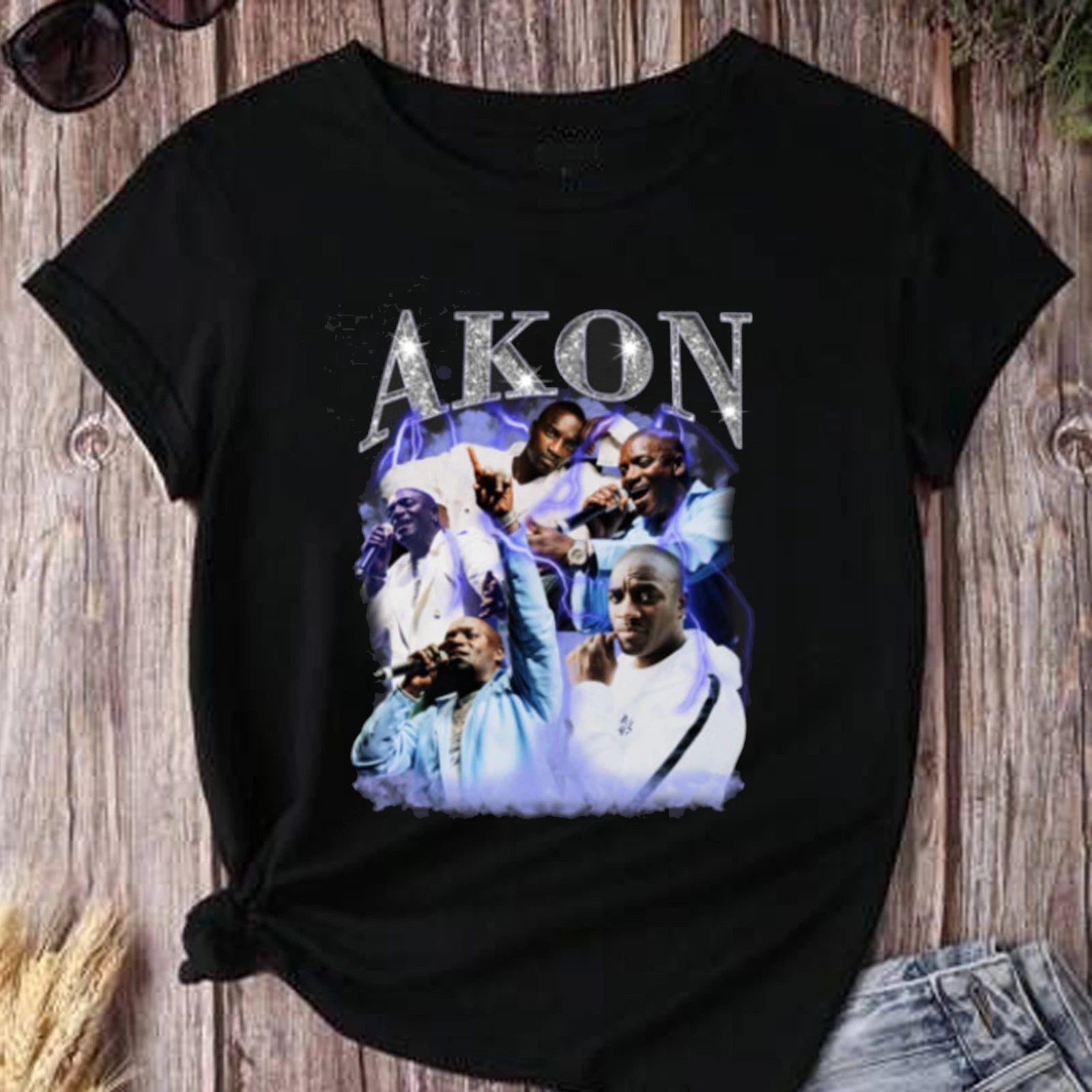 Retro Akon Rap Tee, Akon Rapper Graphic T-shirt, Vintage Akon Tee for Rap Lovers