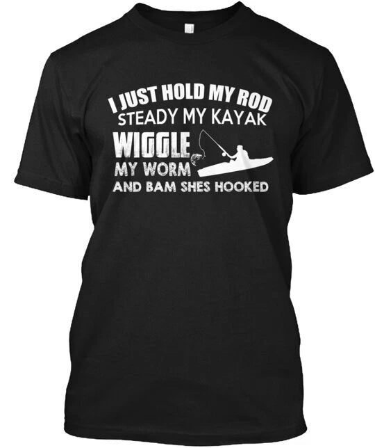 Kayak Fishing Lovers T-Shirt Made in the USA Size S to 5XL