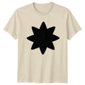 Minimalist Eight Petal Flower Silhouette T-Shirt Minimalism Abstract Graphic