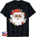 Hippy Santa Clause 80's Retro Christmas Gift T-Shirt Groovy Holiday Image 1 of 4