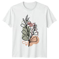 Abstract Boho Plant Minimalist Aesthetic Womens T-Shirt Minimalist Art