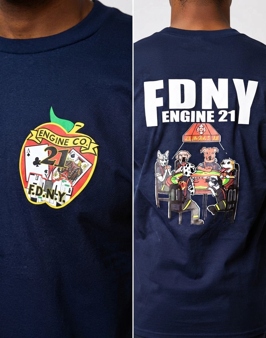 FDNY Engine 21 The Club Firefighter Graphic T Shirt