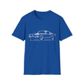 1965 Ford Mustang Fastback T-Shirt – Classic Muscle Car Vintage Line Art Graphic