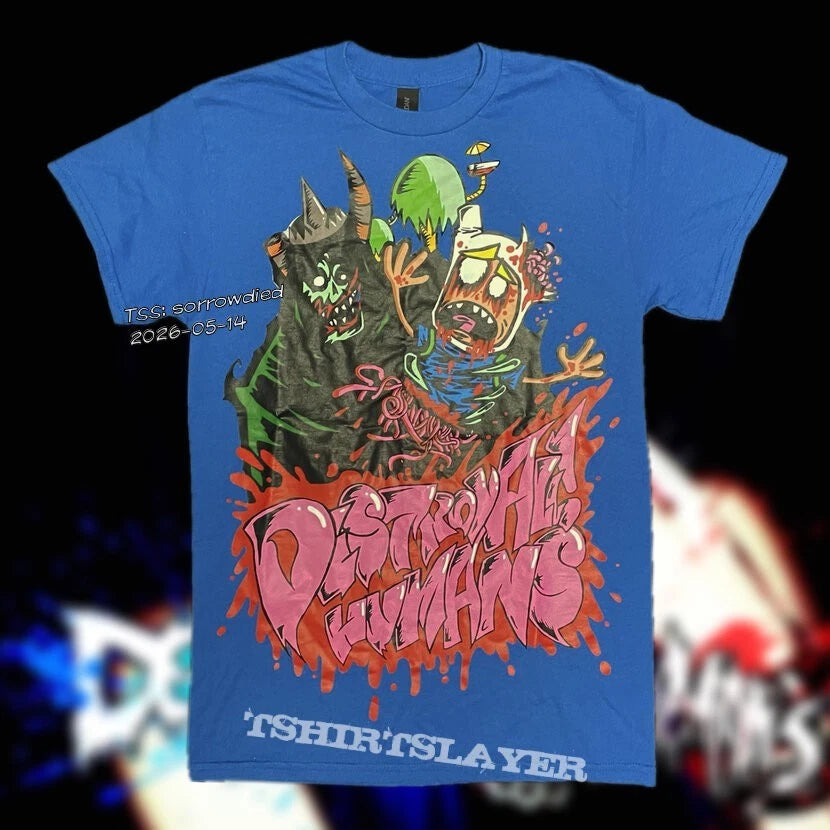 Destroy all humans tshirt, vintage anime tshirt