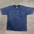 Vintage Budweiser Beer Shirt Mens XL Navy Blue Acid Wash Alcohol Drinking Bud