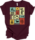 Nazca Lines Peru Geoglyphs Retro T-Shirt Peruvian Condor Monkey Astronaut Art