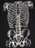 BONES-Leslie Arwin Skeleton Anatomy Biology Life Science Medical 2 sided T shirt