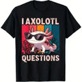 I Axolotl Questions Retro Graphic T-Shirt for Boys & Girls – Fun Casual Short Sl Image 1 of 4