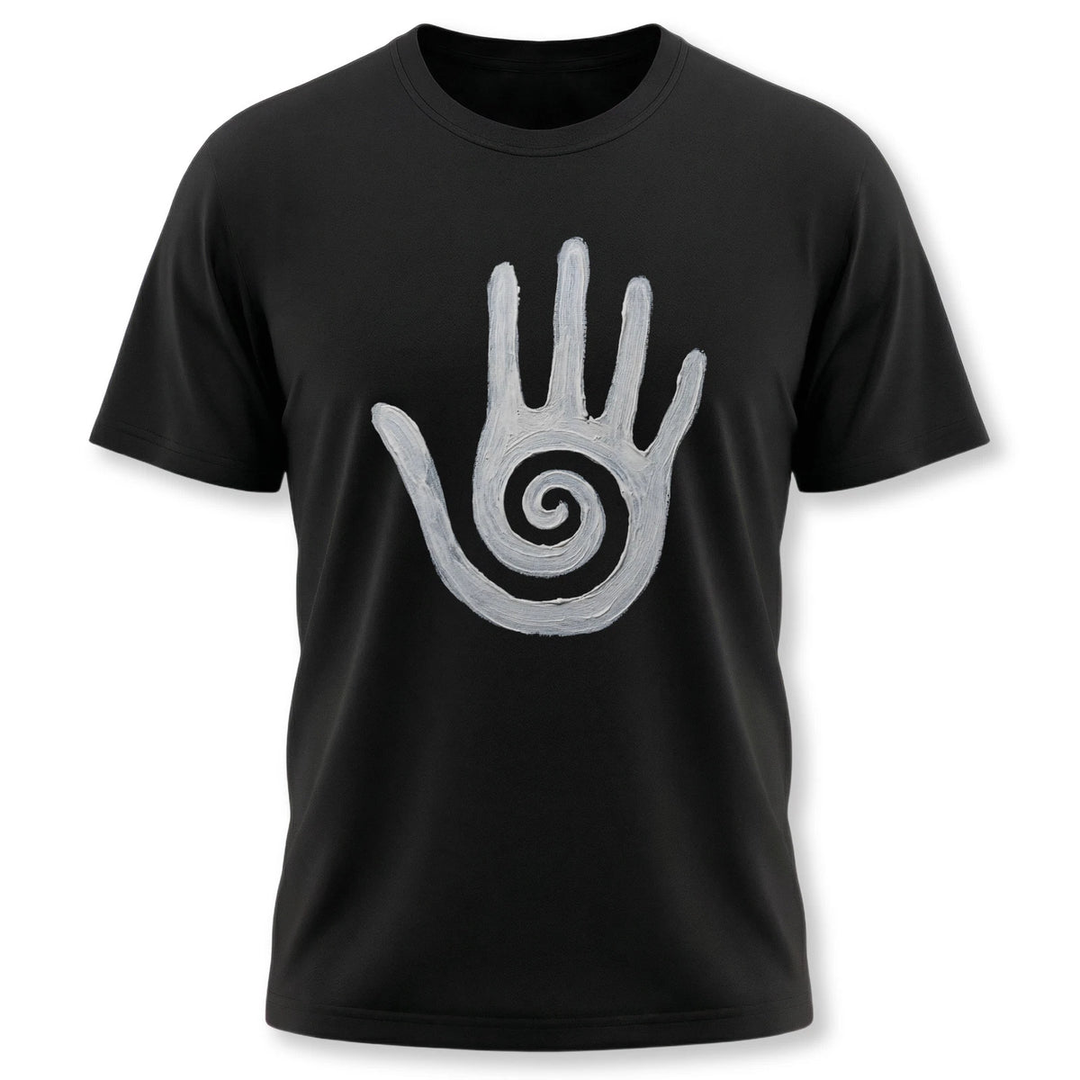 Hopi Healing Hand T-Shirt | Painted Native American Spiral Symbol Tee Shirt