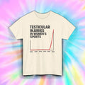 Testicular Injuries Womens Sports Funny Graph Meme Tee S-5XL Political