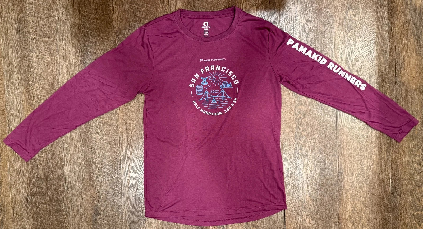 New 2022 KPSF Kaiser San Francisco Half Marathon 10k 5k Men's M Race T-Shirt