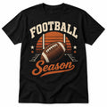 American Football Season Retro Graphic T-Shirt Unisex Black Tee