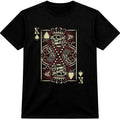 King of Spades Skull T-Shirt Gothic Skeleton Playing Card Biker Crown Tee Gift.