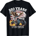 Monster Truck 250 Years 1776-2026 4th of July Eagle T-Shirt