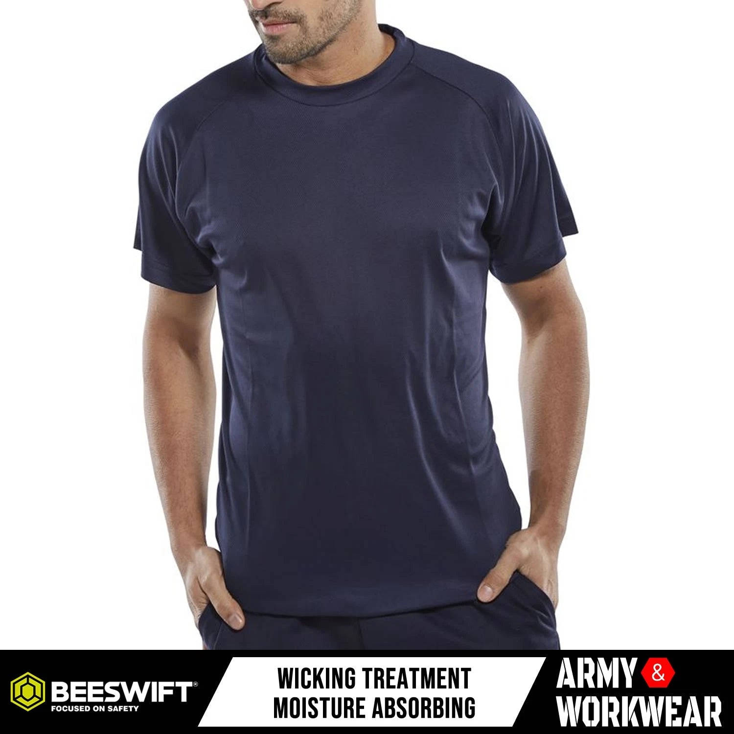 Mens Performance Work Cool T-Shirt 150gsm Moisture absorbing Breathable Fabric