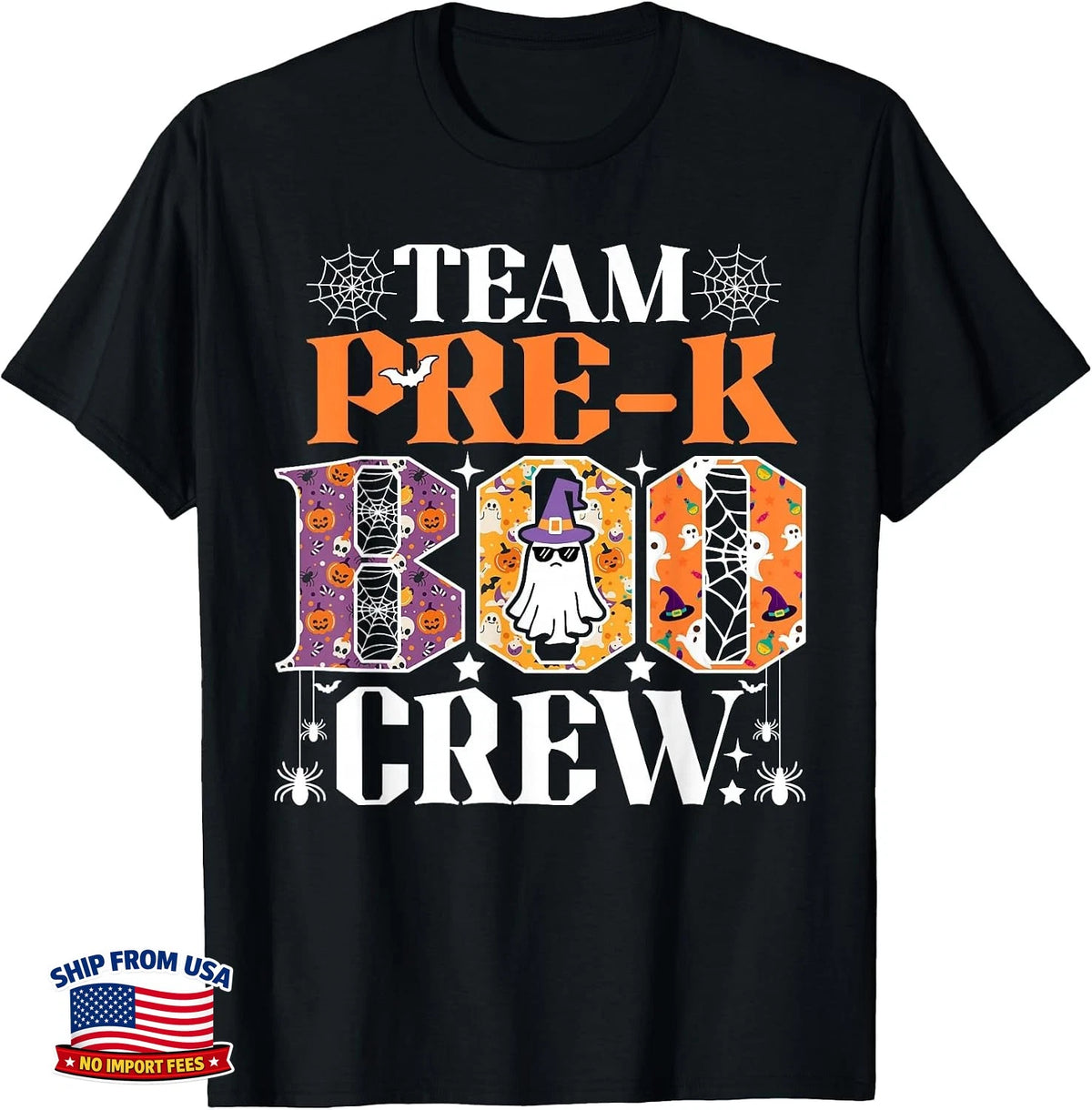 Team Pre-k Boo Crew Funny Ghost Halloween Costume T-Shirt