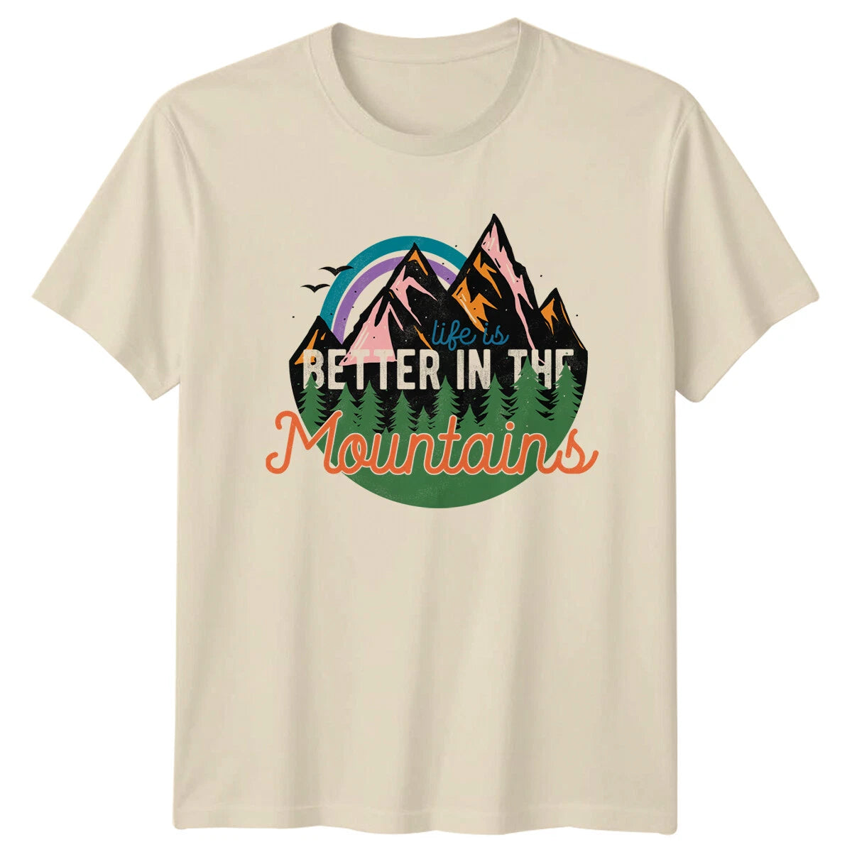 Life Is Better In The Mountains Vintage Retro Graphic T-Shirt