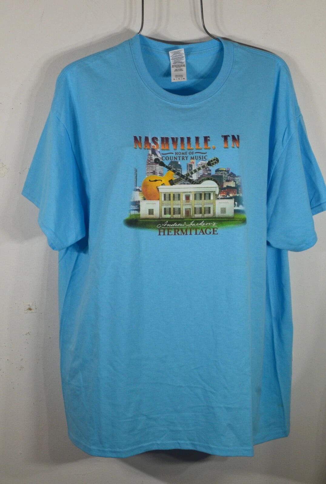 Gildan  Men's t shirt XL Nashville Country Music Blue NWOT