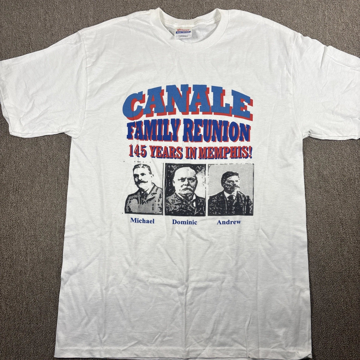 Vintage Canale Family Reunion Memphis T Shirt Medium Deadstock Ancestors 20x30