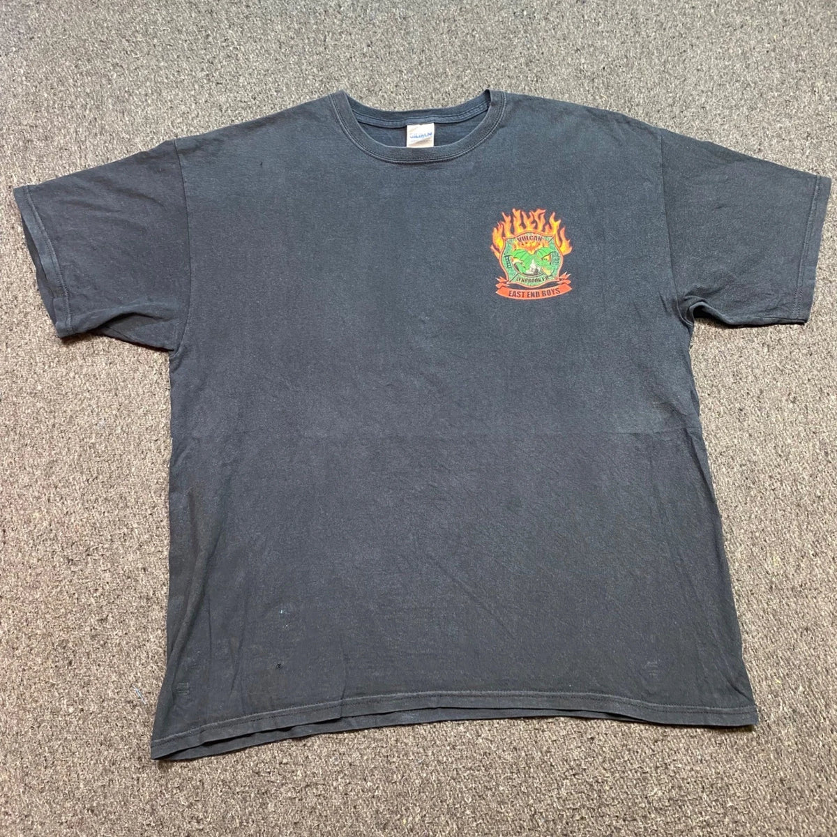 TShirt Sz XL Mens Black Skater Vulcan Chemical Hose Company Fire Dragon Engine 2 Image 1 of 4