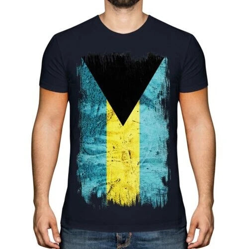 Bahamas Grunge Flag Mens T-Shirt Bahamas Football Jersey Gift