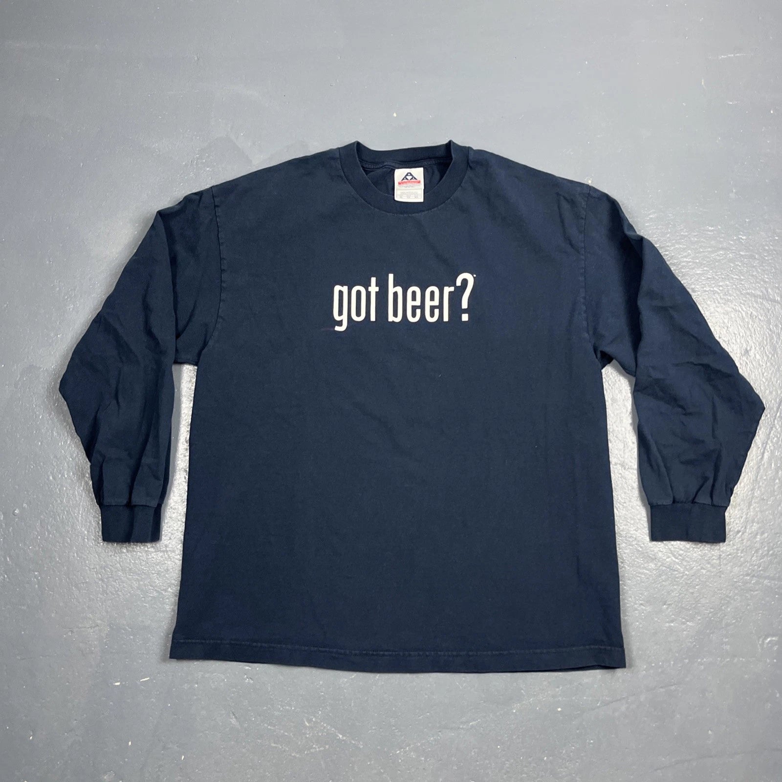 Vintage Y2K Got Beer? Long Sleeve Tshirt XL Black VTG Humor