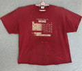 Periodic Table Of Wine Chart Shirt Mens 3XL Red Short Sleeve 100% Cotton FLAWS