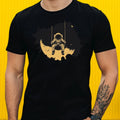Mens Astronaut Rocking Motif Cotton T-Shirt Size XS to 5XL