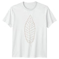 Minimalist Rose Gold Glitter Botanical Leaf Womens T-Shirt Geometric Art Nature