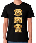 Labrador Retriever See Hear Speak No Evil Unisex T-Shirt Cute Dog Lover Tee