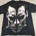 Moth Graphic T Shirt Black Large Face Print
