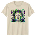 Enchanted Garden Gate Dark Roses T-Shirt Mystical Floral Garden Fantasy