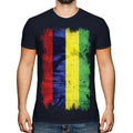 Mauritius Grunge Flag Men T-Shirt Mauritius Football Mauritian Gift