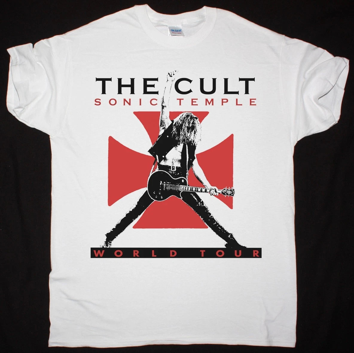THE CULT   SONIC TEMPLE WORLD TOUR WHITE T-SHIRT  TARIFFS INCLUDED