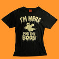 Funny Halloween Ghost Shirt (S) “I’m Here For The Boos”