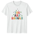 You Are Enough T-Shirt Retro 70s Aesthetic Self Care Birthday Gift