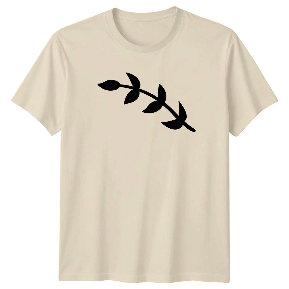 Minimalist Leaf Branch Design T-Shirt Plant Lover Nature Birthday Gift