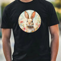 Mens Rabbit Portrait Motif Cotton T-Shirt Size XS to 5XL