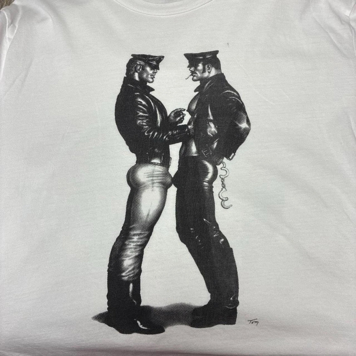 Vintage 90s Tom Of Finland Gay Cops Leather Daddy Bondage Shirt