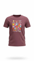 Tultex Mental Health Matters T-Shirt Large L Burgundy Graphic Tee