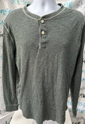 Mens AEO American Eagle Super Soft Green Long Sleeve T Shirt Tee M Reg EUC