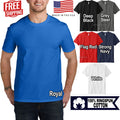 Mens USA American Made Tee 100% Soft Ring Spun 4.5 oz Cotton T-Shirt S-4XL NEW!