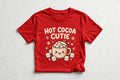 Hot Cocoa Cutie Christmas Kids T-Shirt Bella Canvas 3001Y Youth Tee