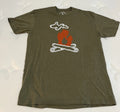 UpNorth Michigan Campfire T Shirt Large Olive Green Graphic Camping Bonfire Tee