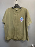 Men’s USMC 1st Combat Engineer Battalion Green Short Sleeve Shirt Size Large