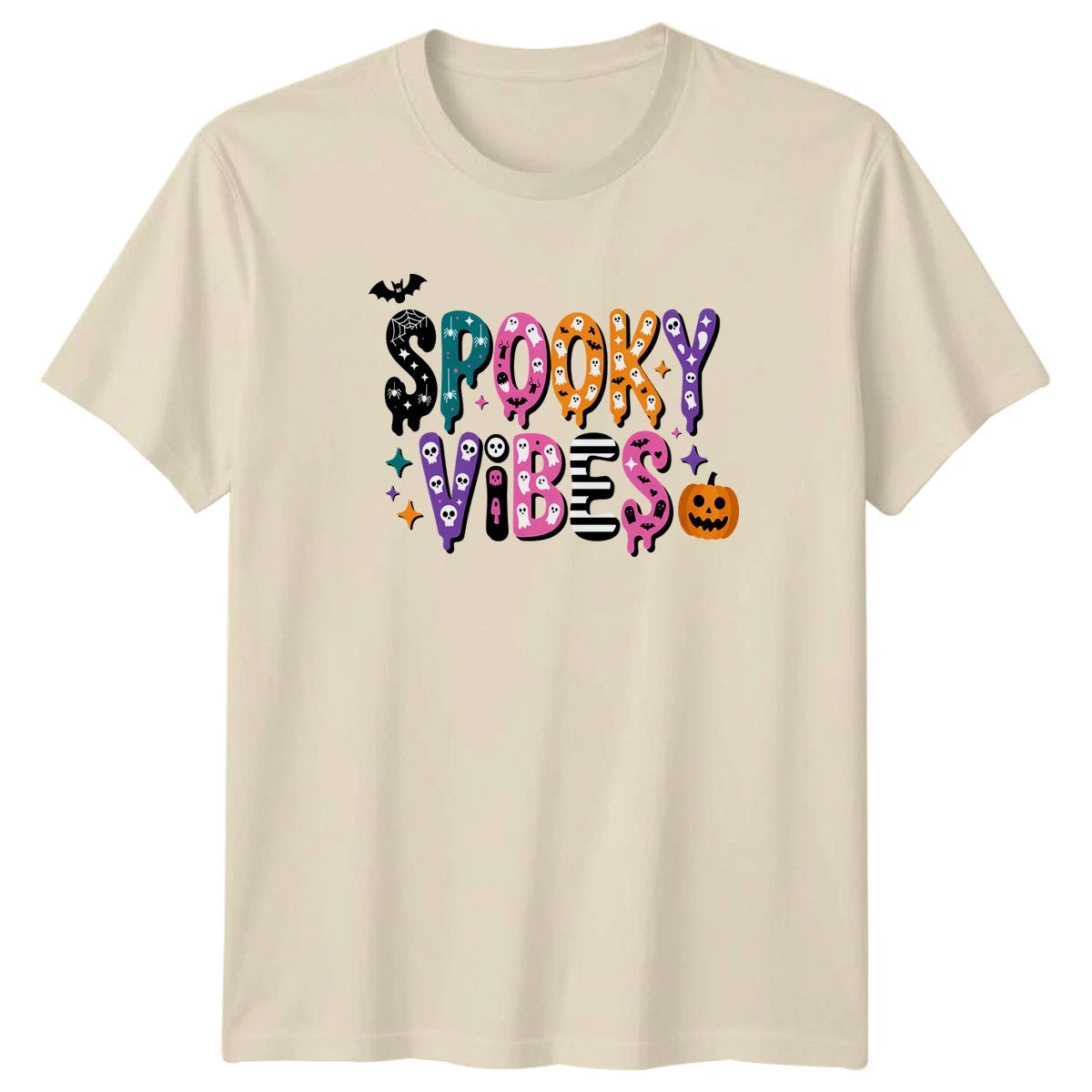 Spooky Vibes Womens T-Shirt Spooky Aesthetic Halloween Halloween Gift For Her